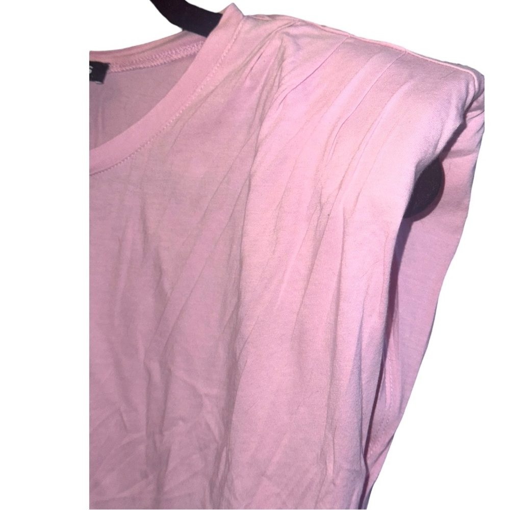 Express Structured Pink Muscle Tee - Picture 3 of 4